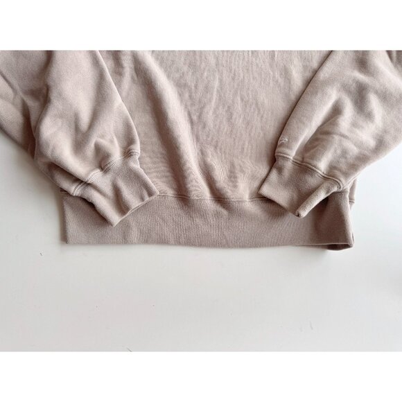 ABERCROMBIE & FITCH Taupe Cotton Fleece Embroidered Crew Sweatshirt, Size XS - Picture 10 of 15
